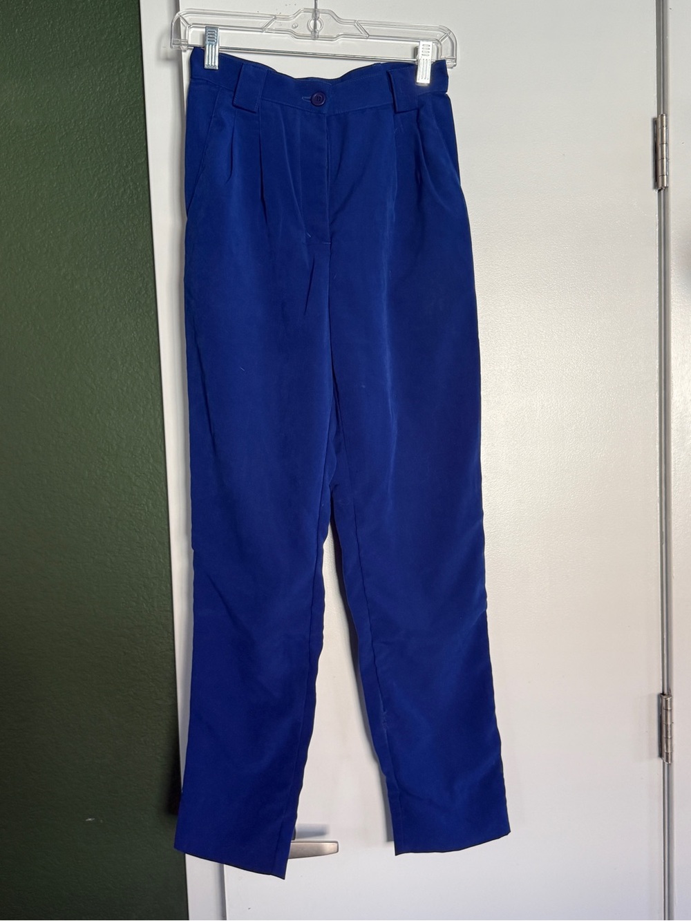 American Apparel Cobalt Blue High-Waist Pleated Trousers